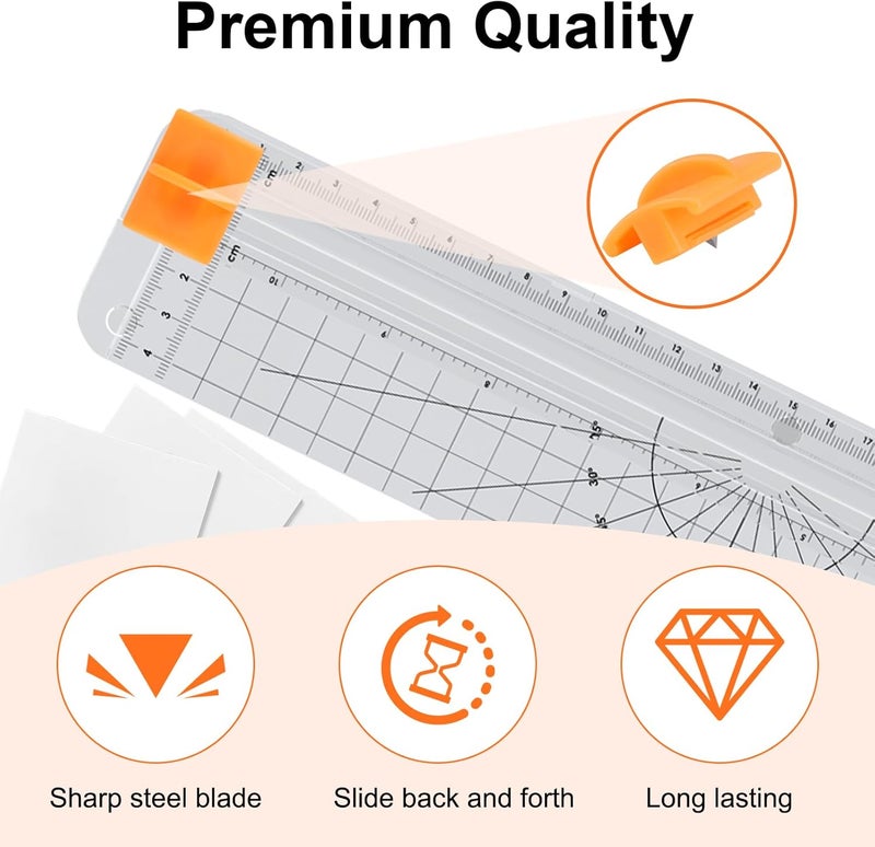 OMASUNB 4pcs 157400-1001 Paper Cutter Lades,Paper Trimmer TripleTrack High Profile Blades, Portable Paper Cutter Style I Blade 1968701005 for Cutting and Scoring - Image 4